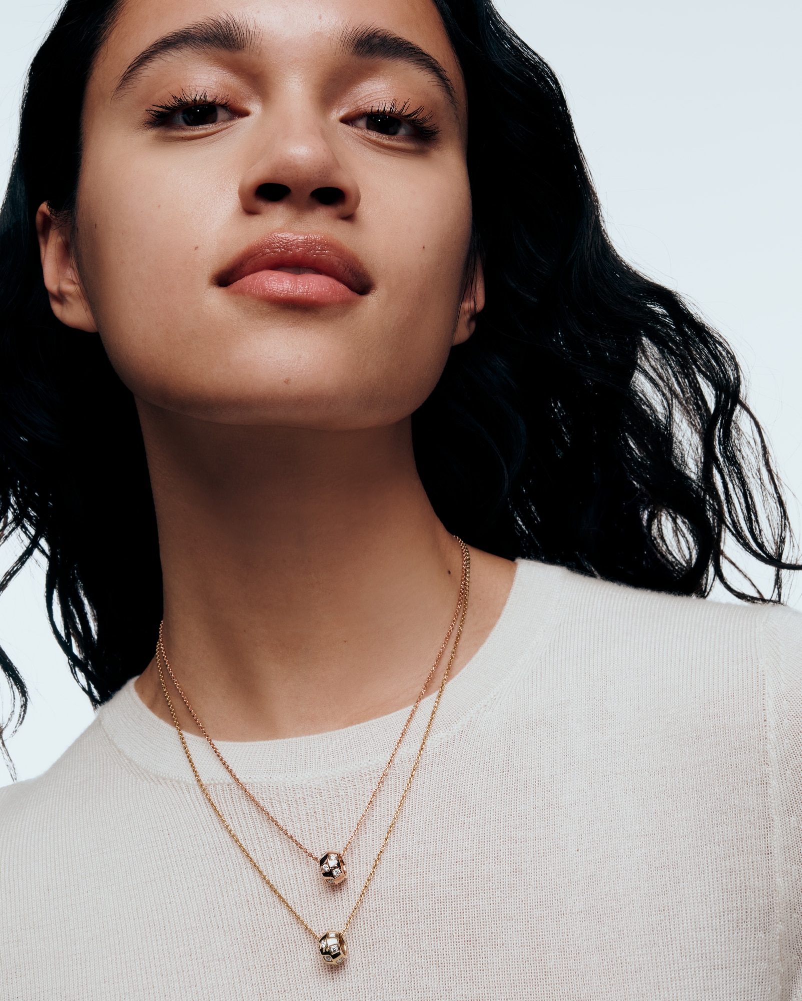 ペンダント ル ダミエ ドゥ ルイ・ヴィトン 7mm (ピンクゴールド